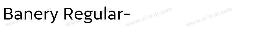 Banery Regular字体转换